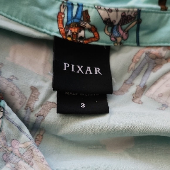 Torrid Disney Pixar Toy Story Challis Woody And Bo Peep Aqua Blue Button Down - Picture 2 of 6